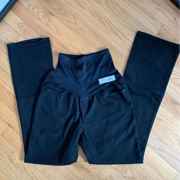 NWT Old Navy Maternity Full Panel Boot-Cut Black Jeans ~ Size 6 - Picture 1 of 6